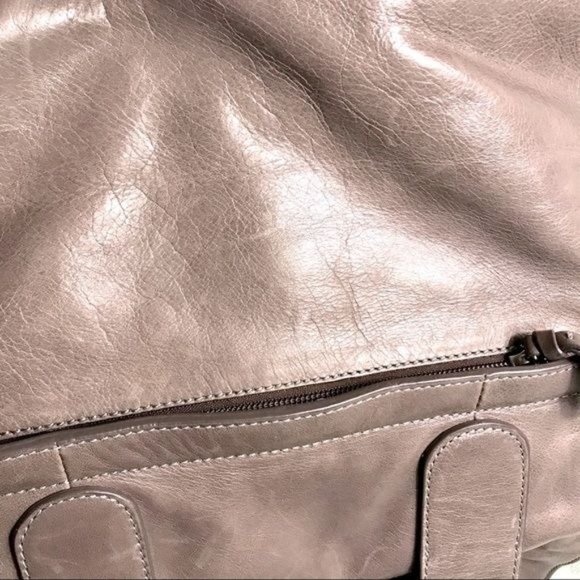 Mauve Leather Satchel Crossbody Bag - Picture 9 of 16